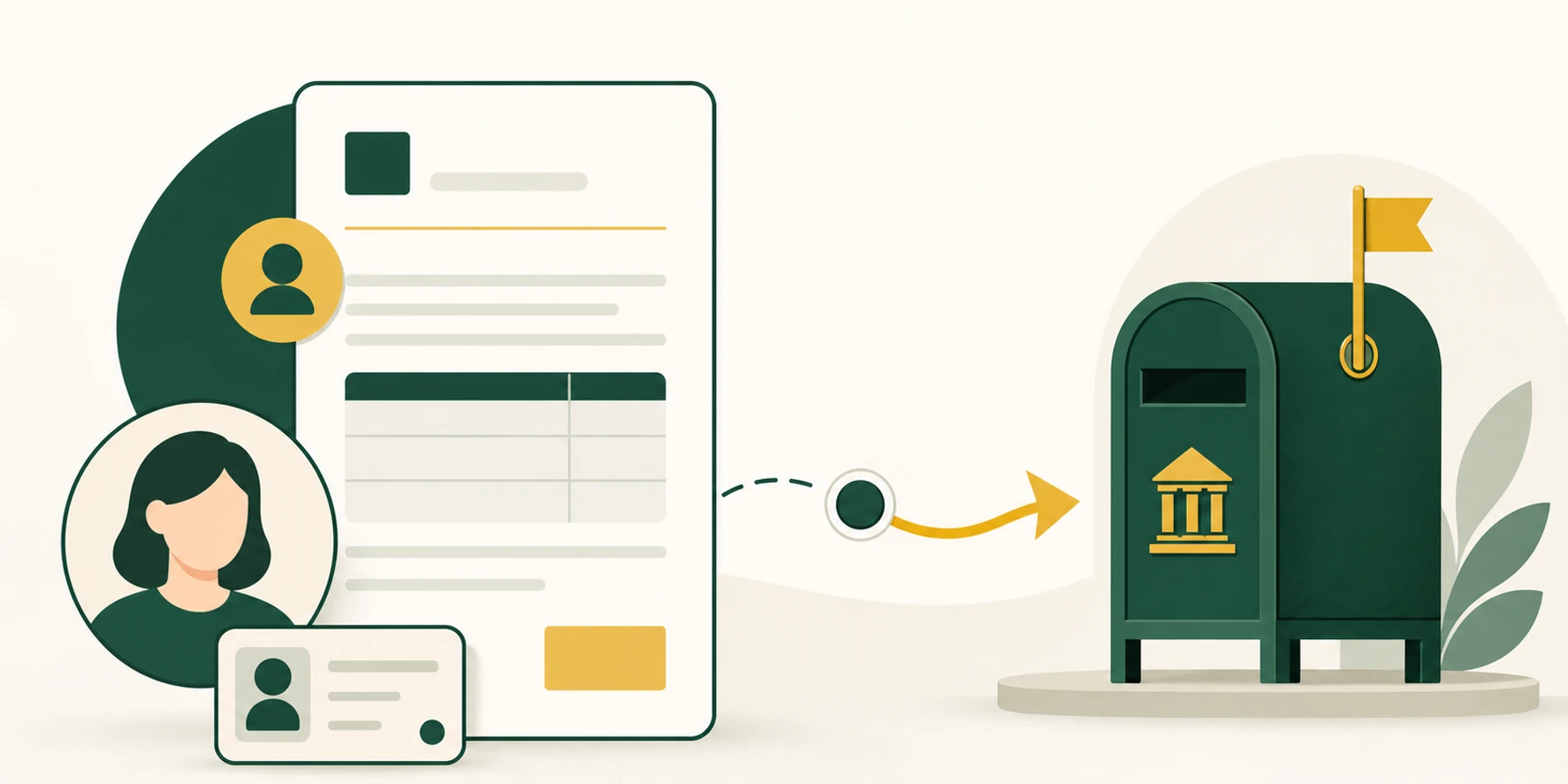 Illustrazione flat-editorial verde e oro di una fattura elettronica indirizzata a un cliente privato, con il codice destinatario 0000000 a sette zeri e il campo codice fiscale evidenziati al posto della partita IVA, recapito verso il cassetto fiscale dell’Agenzia delle Entrate.