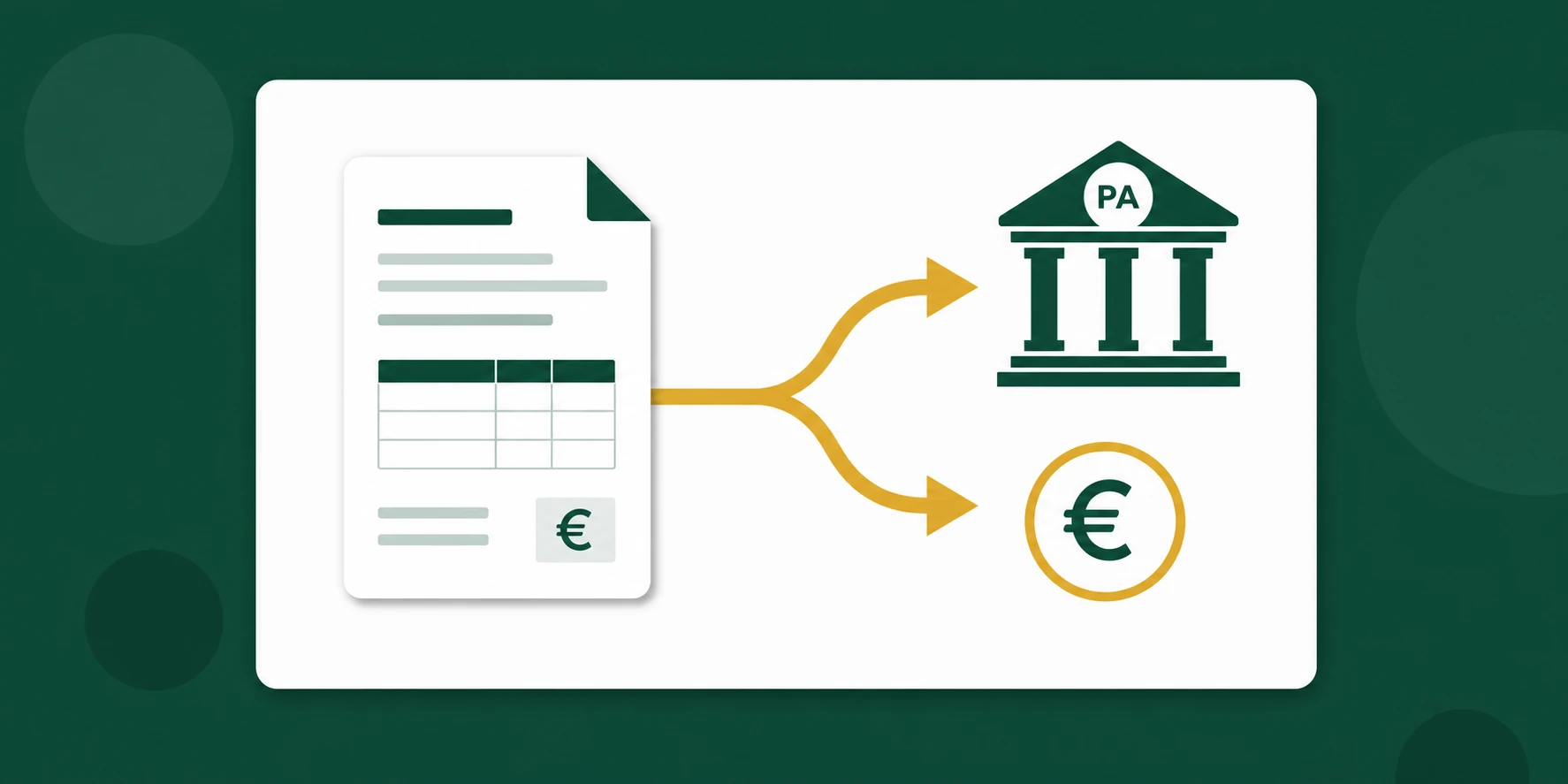 Illustrazione di una fattura alla Pubblica Amministrazione con split payment: pagamento diviso tra fornitore ed erario